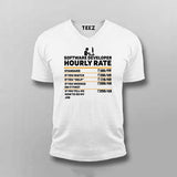 Software Developer Hourly Rate T-Shirt for Men-Funny Coder Tee