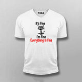 Funny Everything Is Fine T-Shirt For Men – Sarcastic Humor