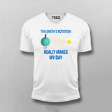 Funny Science T-Shirt for Men - The Earth's Rotation Humor Tee