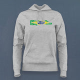 Brazil fan made Hoodie for Women