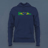 Brazil fan made Hoodie for Women