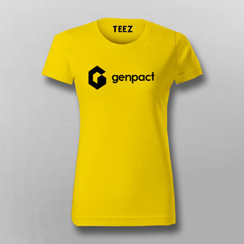 genpact yellow Half Sleeve T Shirt 