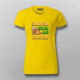 Samosa Chai & Gupshup T-Shirt  For Women - Fun Desi Vibes