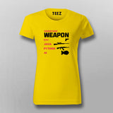 Choose Your Weapon Funny Programmer T-Shirt For Women