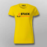 Stuck Overflow T-Shirt For Women – Funny Programmer & Developer