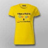 Google & Stack Overflow T-Shirt For Women - Funny Coder