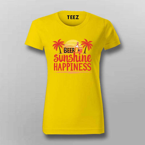 Beer Sunshine T-Shirt for Women – Chill Vibes Tee Online India