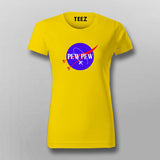 pew pew yellow Half Sleeve T Shirt For women