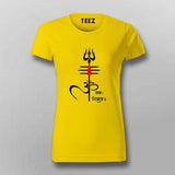 Om Namah Shivaya Mahadev T-Shirt For Women- Spiritual Elegance