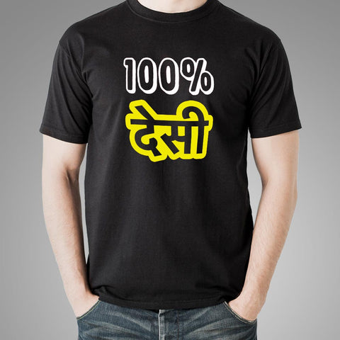 100 % Desi Men’s Hindi T-Shirt Online India