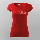 From Closet Import Shirt Programming T-Shirt For Women