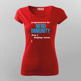 Nerd Immunity  T-shirt For Women Online