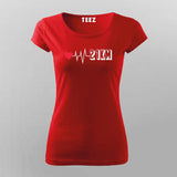 21Km Heartbeat Marathoner Cool T-shirts  For Women