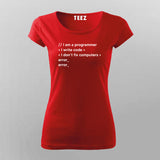 I am a programmer I Write Code I Don't Fix Computers T-shirt For Women