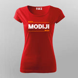 Wah Modiji Wah Hindi Meme T-shirt For Women