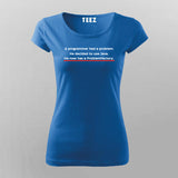 A Programmer Had A Problem He Decided To Use Java Programmer Joke T-Shirt For Women