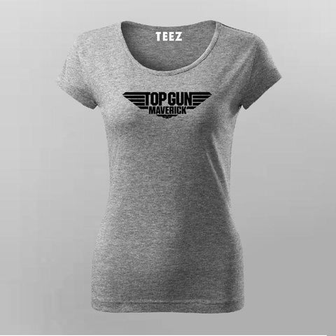Women's Top Gun Maverick Black V-Neck T-Shirt