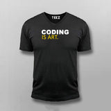 Coding Is Art Programmer T- Shirt For Men Online