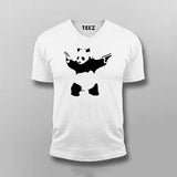 Panda T-shirt V Neck For Men