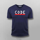 Code A Little Test A Lot ! V-Neck T-Shirt For Men Online