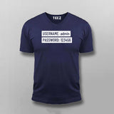 User Name and Password funny t-shirt for Men