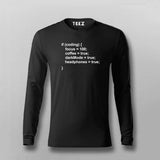 Dark Mode & Coffee Programmer Men's T-Shirt - Code All Night