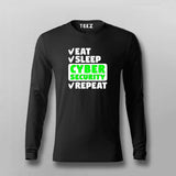 Eat Sleep Cyber Security Repeat Full Sleeve T-shirt For Men