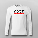 Code A Little Test A Lot ! Full Sleeve T-Shirt For Men Online