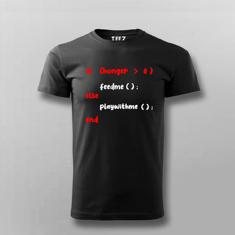 Monolata If Hungry Feed me Programming T-Shirt For Men Online India