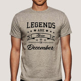 Legends are born in December Men's attitude T-shirt online 