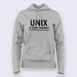 Unix is User Friendly Geeky Hoodies For Women Online India