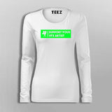 Visual Effects Full Sleeve T-Shirt For Women Online