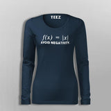 Avoid Negativity Maths Funny T-Shirt For   Women