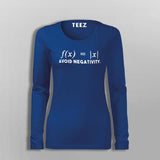 Avoid Negativity Maths Funny T-Shirt For Women Online India