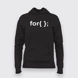 for {} Coder Minimal Design Hoodies For Women