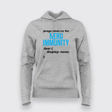 Nerd Immunity  Hoodies For Women Online India