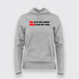 No Hugs and Kisses, Only Bugs and Fixes Funny Programmer  Hoodie For Women Online 