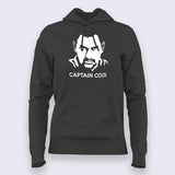 CSK-  Dhoni Captain Cool Hoodies For Women