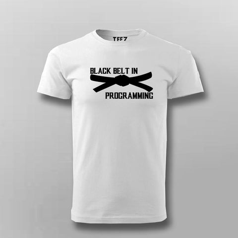 Black Belt In Programming T-Shirt For Men Online India