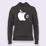 Apple Eating Windows Hoodies For Women