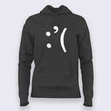 Sad Smiley Emoticon Hoodies For Women