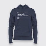 I am a programmer I Write Code I Don't Fix Computers Hoodies For Women