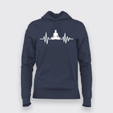 Yoga Heartbeat Hoodies  For Women online Teez 