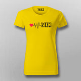 21Km Heartbeat Marathoner Cool T-shirts  For Women