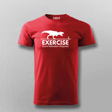 T-Rex Chase: Funny Exercise Men's T-Shirt