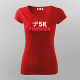 5K Runner Cotton Marathoner  T-shirts  For Women