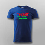 Buy The Fear Sell The Greed Stock Market T-Shirt For Men