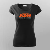 KTM Ready To Race Biker T-Shirt For Women Online Teez