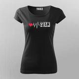 21Km Heartbeat Marathoner Cool T-shirts  For Women