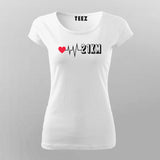 21Km Heartbeat Marathoner Cool T-shirts  For Women